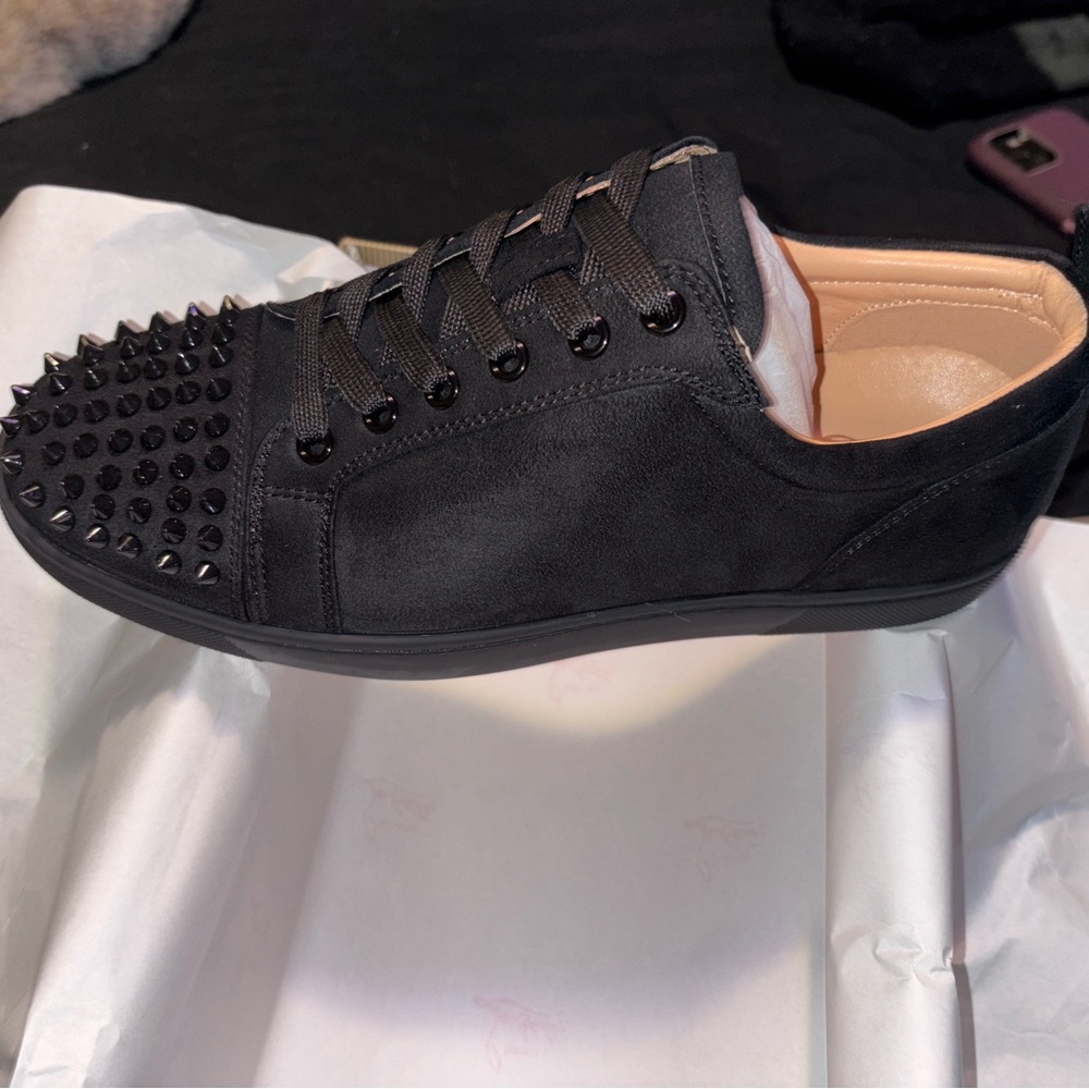 Christian louboutin men’s spike low top sneakers